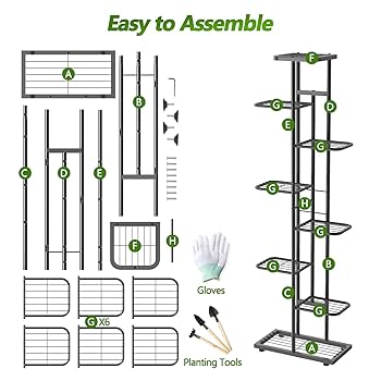 植物スタンド 屋内 8段 9段 鉢植え ガーデニングツール トールメタルコーナー Amazon.co.jp: 植物スタンド 屋内 8段 9段 鉢植え ガーデニング